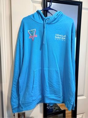 Oracle Red Bull Racing Miami Blue Crewneck Hoodie - Men